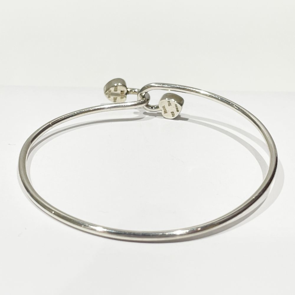 Tiffany Solid Double Heart Bangle Silver Gold - image 4